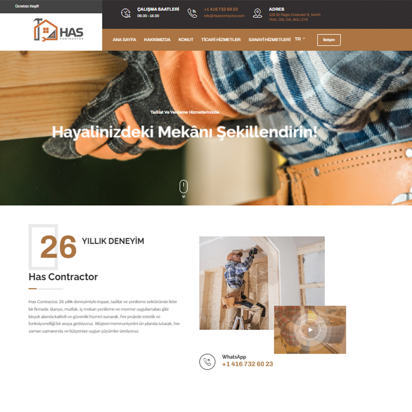 Has Contractor – Projet de site web